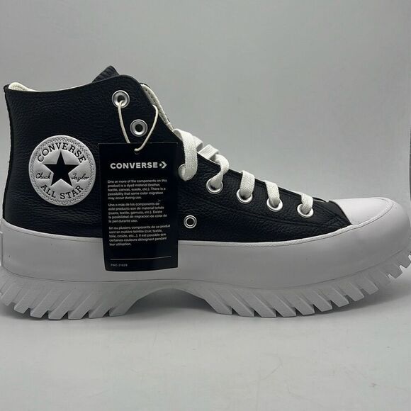 Converse Chuck Taylor All Star Leather Lugged 2.0 Black Sneakers Men 8.5 | W10.5 - Picture 1 of 11
